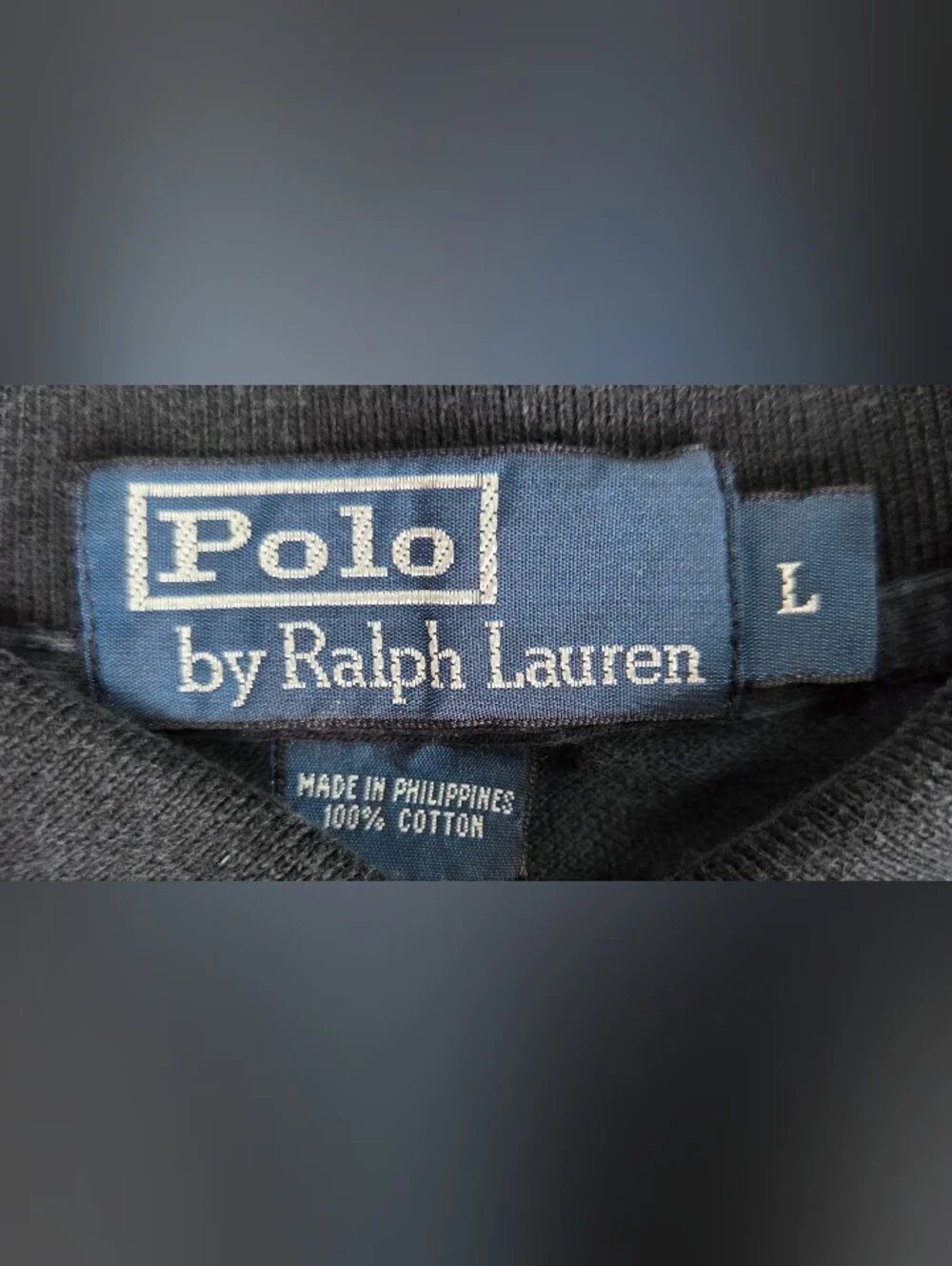 Polo Ralph Lauren Vintage Polo Shirt Mens Size L Black Purple Pony Old Money